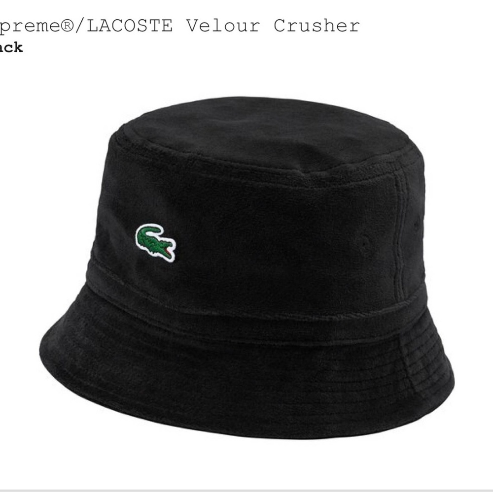 Supreme lacoste velour crusher hat